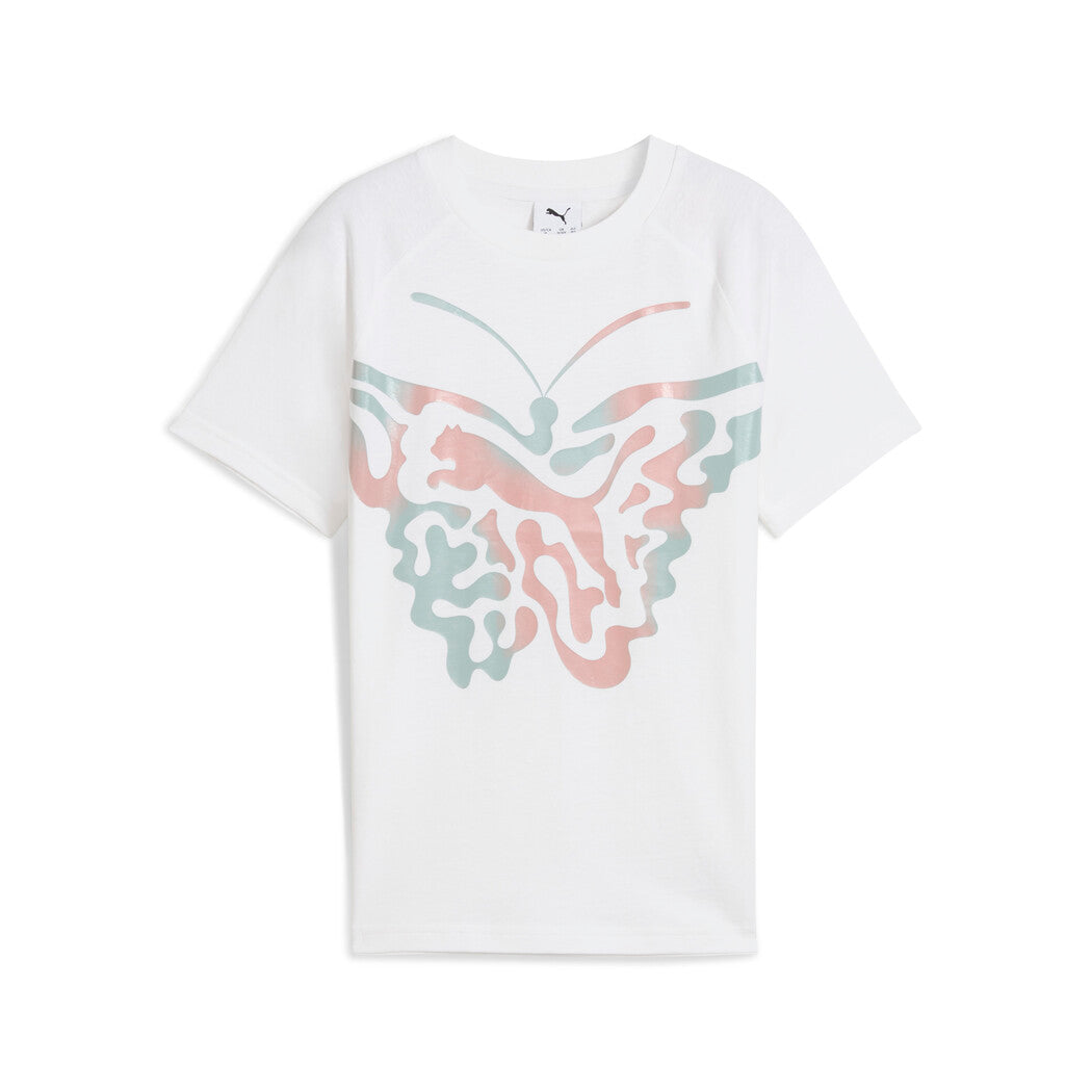 PUMA BUTTERFLY VIBE  LOGO T-SHIRT JR | 629884 02