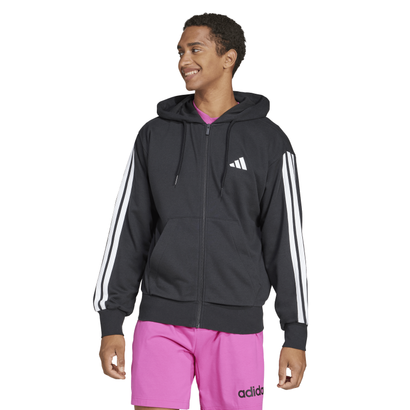 ADIDAS ESSENTIALS 3-STRIPES FRENCH TERRY FULL-ZIP HOODIE SPORTSTYLE | JD1877
